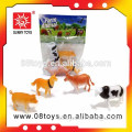 4 pcs bulk rubber animal toys plastic farm animal toy